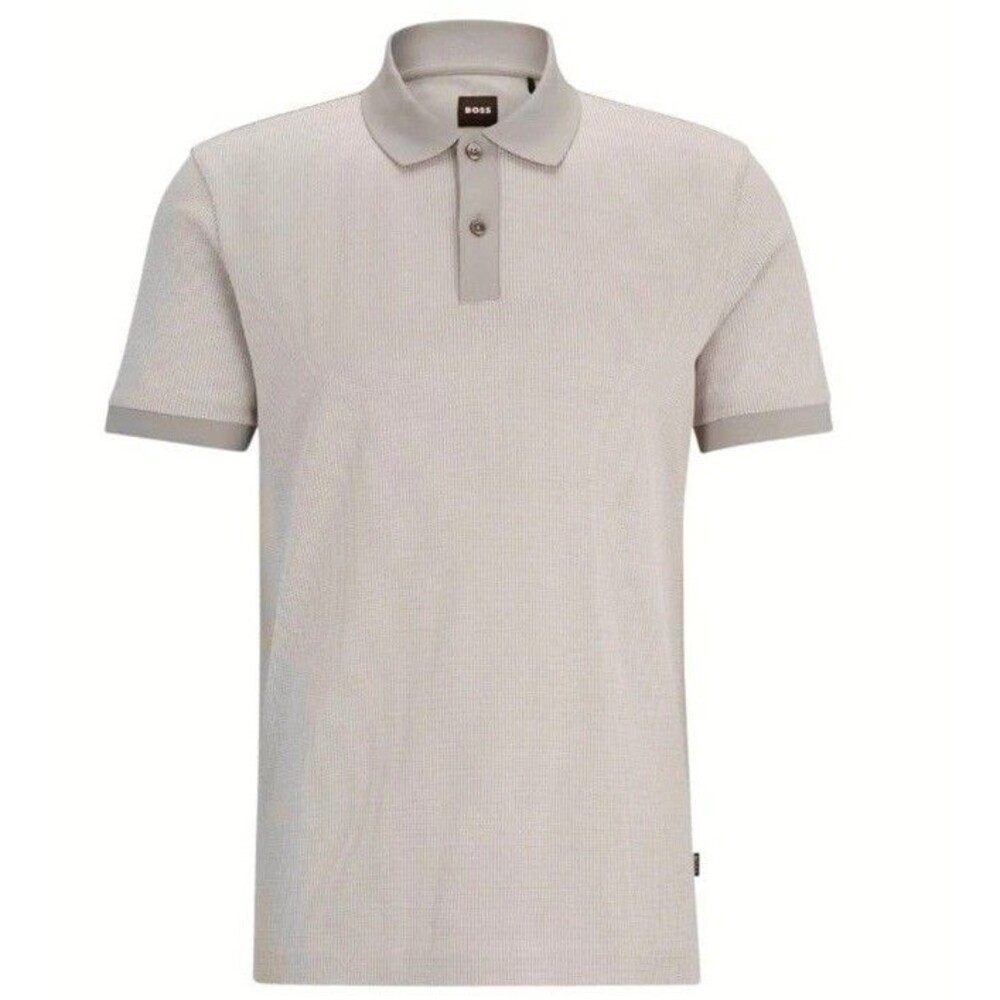 4XL HUGO BOSS Parlay‎ Polo double tipped NWT gray white pattern NWT MSRP $128
